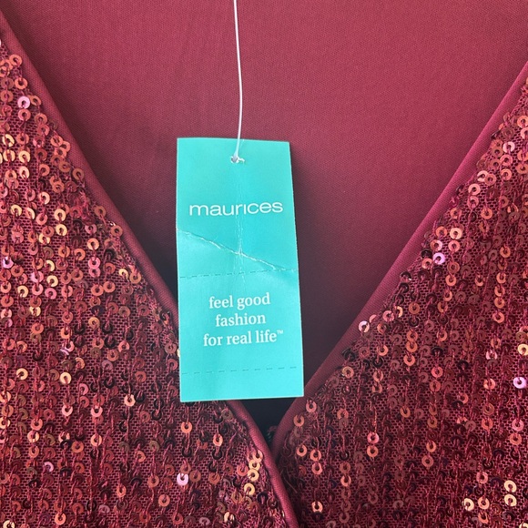 Maurices wine 2X sparkle dress - Picture 3 of 5